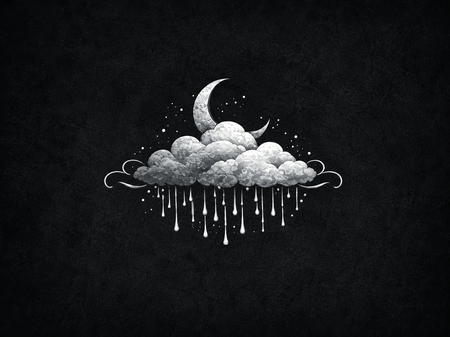 Moon, clouds, and rain emblem